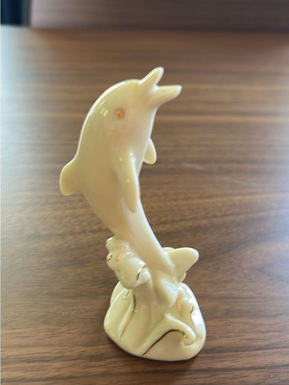 Lenox Porcelain Figurine Base in Cream with Gold Marking
